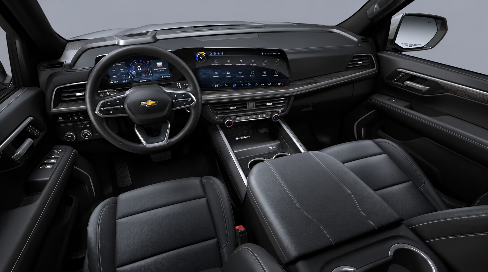 2026 Chevrolet Suburban black dashboard and front cabin