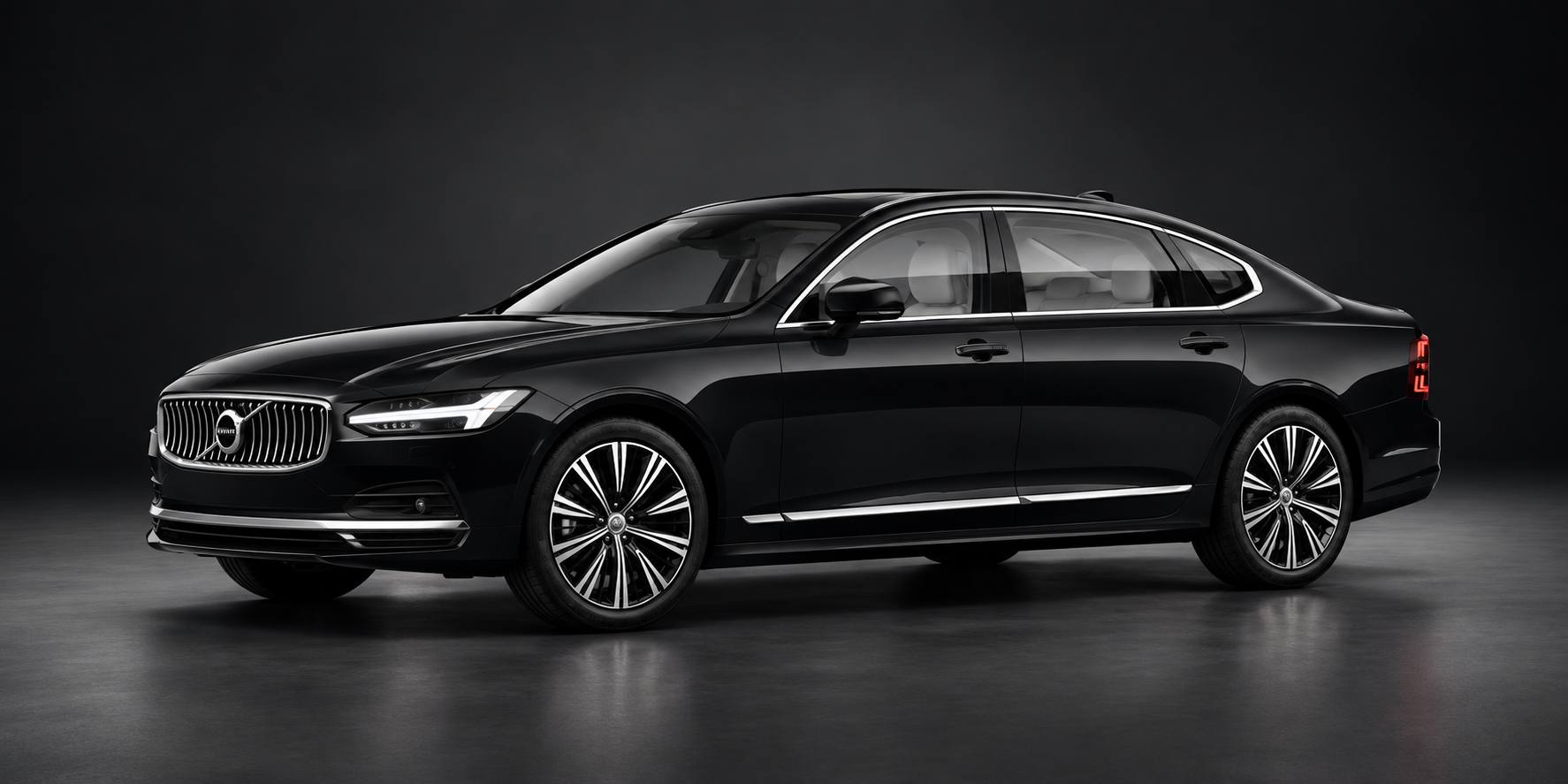 Black 2025 Volvo S90L sedan